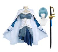 Zhongkaihua Costume da anime Miki Sayaka per cosplay, uniforme da battaglia, vestito con parrucca e accessori, set completo per Halloween, Comic-Con, Carnevale e giochi di ruolo