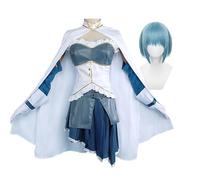 Zhongkaihua Costume da anime Miki Sayaka per cosplay, uniforme da battaglia, vestito con parrucca e accessori, set completo per Halloween, Comic-Con, Carnevale e giochi di ruolo
