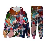 Zhongkaihua Dan Da Dan Felpa con cappuccio e pantaloni della tuta Set 2 pezzi Ayase Momo/Turbo Granny/Okarun Felpe Anime Felpe Pullover Abbigliamento Uomo Donna Unisex