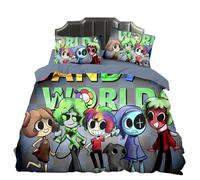 Zhongkaihua Dandy's World, set di biancheria da letto da 3 pezzi, per letto matrimoniale, singolo e king size, con copripiumino e federe, per la casa e la camera da letto, regalo decorativo