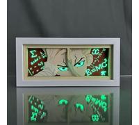 Zhongkaihua Dr Stone Light Lampada Led Anime Light Up Box, Dr Stone Ishigami Senkuu Figura Art Papercut Lampade da Tavolo Cornice Luce Decorazioni da Scrivania Regali