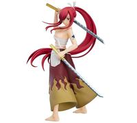 Zhongkaihua FAIRY TAIL Erza Figura doppia spada combattente figure action statua Erza Scarlet figura in posizione eretta modello PVC ornamento da scrivania, 17 cm