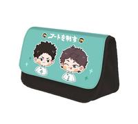 Zhongkaihua Haikyu!! Shoyo Hinata Tobio Kageyama Astuccio per cancelleria alla moda per ragazze ragazzi scuola regalo grande capacità ritorno a scuola portapenne, Tipo 1, 22 x 7.5 x 13 cm, Astuccio