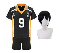 Zhongkaihua Haikyuu Hinata e Kageyama Cosplay Costume Anime Giochi di Ruolo Kuroo Tetsurou e Kozume Kenma Cosplay Jersey Giapponese High School Pallavolo Uniforme Pantaloncini Shirt Set, Maglia n. 9,