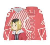 Zhongkaihua Haikyuu Kozume Kenma Kuroo Tetsurou - Felpa con cappuccio digitale con tasca, regalo caldo per adulti, adolescenti, ragazzi, ragazze, studenti amanti