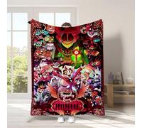 Zhongkaihua Hazbin - Coperta in peluche con stampa anime, super morbida, morbida, accogliente, per hotel, biancheria da letto, divano, pisolino, 150 x 200 cm