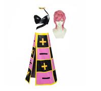 Zhongkaihua JJBA - Costume da cosplay di Trish Una, con parrucca, reggiseno e gonna, set completo da donna, per Halloween, carnevale, feste di ruolo