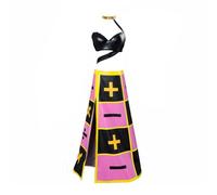Zhongkaihua JJBA - Costume da cosplay di Trish Una, con parrucca, reggiseno e gonna, set completo da donna, per Halloween, carnevale, feste di ruolo
