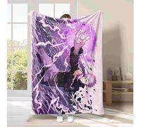 Zhongkaihua JJK - Coperta con stampa anime, motivo: Gojo Satoru Itadori Yuuji, in morbida flanella, ideale come regalo per il pranzo e il sonno, ideale per autunno e inverno