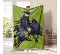 Zhongkaihua JJK - Coperta con stampa anime, motivo: Gojo Satoru Itadori Yuuji, in morbida flanella, ideale come regalo per il pranzo e il sonno, ideale per autunno e inverno