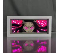 Zhongkaihua Kamado Nezuko Carattere Anime 3D Sculture di Carta Light Box 16 Colori Telecomando Touch LED Intaglio Carta Lampada da Tavolo Camera da Letto Lampada da Comodino
