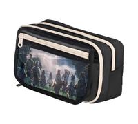 Zhongkaihua Kamado Tanjiro, astuccio a doppio strato, spazioso, alla moda, per cancelleria, regalo per il ritorno a scuola per bambini, Tipo 14., 21cm x 13cm x 8cm, Astuccio