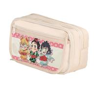 Zhongkaihua Kamado Tanjiro, astuccio a doppio strato, spazioso, alla moda, per cancelleria, regalo per il ritorno a scuola per bambini, Tipo 3, 21cm x 13cm x 8cm, Astuccio