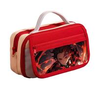 Zhongkaihua Kamado Tanjiro - Astuccio a doppio strato, stile anime, per cancelleria, regalo per il ritorno a scuola per bambini, 21,5 cm x 12 cm x 8 cm, Type 5, Astuccio