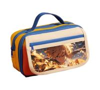 Zhongkaihua Kamado Tanjiro - Astuccio a doppio strato, stile anime, per cancelleria, regalo per il ritorno a scuola per bambini, 21,5 cm x 12 cm x 8 cm, Type 14, Astuccio