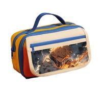 Zhongkaihua Kamado Tanjiro - Astuccio a doppio strato, stile anime, per cancelleria, regalo per il ritorno a scuola per bambini, 21,5 cm x 12 cm x 8 cm, Type 20, Astuccio
