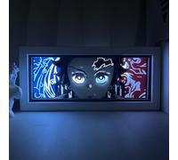 Zhongkaihua Kamado Tanjiro Carattere Anime 3D Sculture di Carta Scatola Luce 16 Colori Telecomando Touch LED Intaglio Carta Lampada da Tavolo Camera da Letto Lampada da Comodino