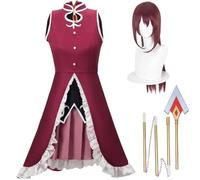 Zhongkaihua Kyouko - Costume per cosplay, parrucca, divisa da battaglia, set completo per giochi di ruolo, per ragazze, Halloween, carnevale
