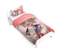 Zhongkaihua MHA - Set di biancheria da letto con copripiumino singolo e federa, motivo anime Toga Himiko, 2 pezzi, 135 x 200 cm, multicolore