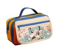 Zhongkaihua Miku - Astuccio a doppio strato, spazioso, alla moda, per cancelleria, regalo per bambini, 21,5 x 12 x 8 cm, Tipo 4, 21.5 x 12 x 8 CM, Astuccio