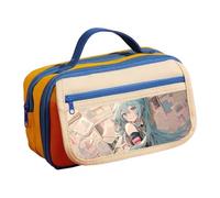 Zhongkaihua Miku - Astuccio a doppio strato, spazioso, alla moda, per cancelleria, regalo per bambini, 21,5 x 12 x 8 cm, Tipo 8., 21.5 x 12 x 8 CM, Astuccio