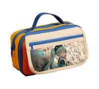 Zhongkaihua Miku - Astuccio a doppio strato, spazioso, alla moda, per cancelleria, regalo per bambini, 21,5 x 12 x 8 cm, Tipo 7., 21.5 x 12 x 8 CM, Astuccio