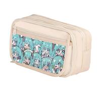 Zhongkaihua Miku Kawaii Anime Astuccio - Super Cute Cartoon Character Printing Design 21x8x13cm Grande Capacità Multi-Scomparti Astuccio Cancelleria Regali per Studenti, Tipo 22., 21x8x13cm, Astuccio