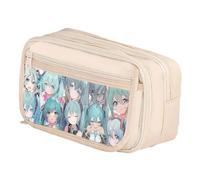 Zhongkaihua Miku Kawaii Anime Astuccio - Super Cute Cartoon Character Printing Design 21x8x13cm Grande Capacità Multi-Scomparti Astuccio Cancelleria Regali per Studenti, Tipo 24, 21x8x13cm, Astuccio