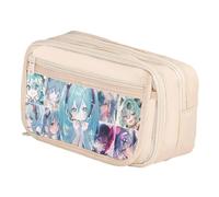 Zhongkaihua Miku Kawaii Anime Astuccio - Super Cute Cartoon Character Printing Design 21x8x13cm Grande Capacità Multi-Scomparti Astuccio Cancelleria Regali per Studenti, Tipo 23, 21x8x13cm, Astuccio