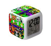 Zhongkaihua Sprunki - Sveglia digitale da comodino, cambia ora di temperatura, colorata, per il rientro a scuola, decorazione per la scrivania, regalo di compleanno per i fan