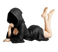 Zhongkaihua Statua misteriosa statua misteriosa statua nera veste seduta Posizione Anime Girl Action Figure 10 CM PVC modello casa auto scrivania decorazione ornamento regalo di compleanno per i fan