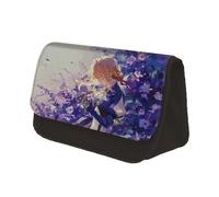 Zhongkaihua Violet Evergarden - Astuccio grande capacità, viola Evergarden Merch, cancelleria per studenti, forniture per il rientro a scuola, per ragazze, ragazzi e bambini, Tipo 1, Astuccio per