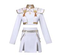 Zhongkaihua Zoey/Rumi/Mira, costume da cosplay dell'anime, set completo di abiti bianchi con parrucca, adatto per Halloween, carnevale, giochi di ruolo