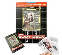 zhongko The Body Deck, il poker per giochi di magia, carte da gioco educative con immagine 3D, mazzi di carte da gioco traslucide, divertente e trasparente, anatomia umana, carte da gioco per studenti