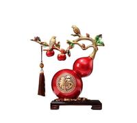 zhongqunli Decorazioni per il soggiorno, Decorazione a forma di zucca portafortuna for il soggiorno, regalo buona fortuna for la casa secondo Feng Shui(Red)
