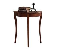 zhongqunli Tavolo d'ingresso, Tavolo d'ingresso, tavolo da corridoio semicircolare in legno massello contro la parete, mobiletto decorativo