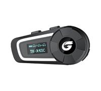 Zhongreat TK-X4SC Cuffie per casco da moto con 4 vie one-key networking/condivisione musica/FM/cancellazione del rumore/impermeabile IP67/accoppiamento universale, sistema di comunicazione citofono