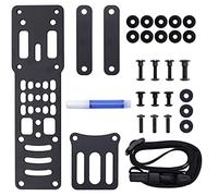 Zhongren Metal Modular Holster Adaptor Universal Expansion Board Adjustable Multi-Angle Hole Tactical Sinking Holster Drop Leg Hanging Plate Compatible Safariland QLS, G-CODE (Nero)