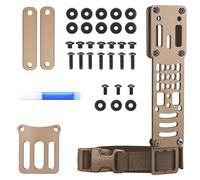 Zhongren Metal Modular Holster Adaptor Universal Expansion Board Adjustable Multi-Angle Hole Tactical Sinking Holster Drop Leg Hanging Plate Compatible Safariland QLS, G-CODE