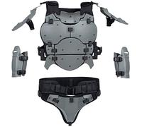 Zhongren Set di gilet tattico tattico tattico militare regolabile, protezione per il petto per paintball, attrezzatura da combattimento CS modulare per cosplay e allenamento sul campo, Grigio, Taglia
