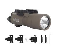 Zhongren X300 - Torcia tattica a pistola, 800 lumen, luce bianca, torcia tattica per softair, 2 modalità, luce costante/momentanea, colore: marrone chiaro