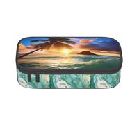 ZHONGSK Astuccio grande capiente, astuccio grande - Bella alba - organizer per cancelleria scolastica con scomparti con cerniera per ragazze ragazzi adulti donne uomini, Nero , Taglia unica, Zaino per