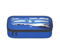 ZHONGSK Astuccio grande capiente, astuccio grande per matite, bandiera blu dell'Honduras, organizer per cancelleria scolastica, trousse per trucchi con scomparti con cerniera, per ragazze, ragazzi,