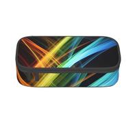 ZHONGSK Astuccio grande capiente, astuccio grande per matite, linee colorate, arte - astuccio per cancelleria scolastica organizer per trucchi con scomparti con cerniera per ragazze ragazzi bambini