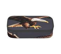 ZHONGSK Astuccio grande per matite, grande capacità, con aquila, organizer per cancelleria per la scuola, trousse con scomparti con cerniera, per ragazze, ragazzi, bambini, adulti, donne, uomini, Nero