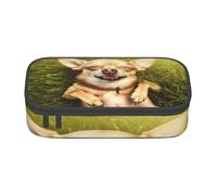 ZHONGSK Astuccio grande per matite, grande capacità, con cane chihuahua, organizer per cancelleria per la scuola, trousse con scomparti con cerniera, per ragazze, ragazzi, bambini, adulti, donne,