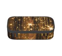 ZHONGSK Astuccio grande per matite, grande capacità, con paillettes dorate scintillanti, organizer per cancelleria scolastica con scomparti con cerniera, per ragazze, ragazzi, bambini, adulti, donne,