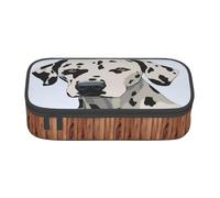 ZHONGSK Astuccio grande per matite, grande capacità, motivo dalmata, organizer per cancelleria per la scuola, trousse con scomparti con cerniera, per ragazze, ragazzi, bambini, adulti, donne, uomini,