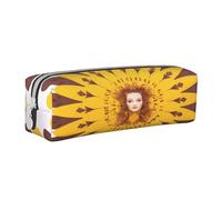 ZHONGSK Astuccio in pelle, piccolo astuccio portapenne con cerniera, astuccio per cancelleria stampato, organizer per bambini, ragazze, ragazzi, insegnanti e uso in ufficio (bellezza girasole),