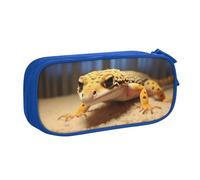 ZHONGSK Astuccio per matite di grande capacità, astuccio per cancelleria, matita con scomparti con cerniera, grazioso astuccio per matite | geco leopardato sabbia | astuccio organizer per ragazzi e